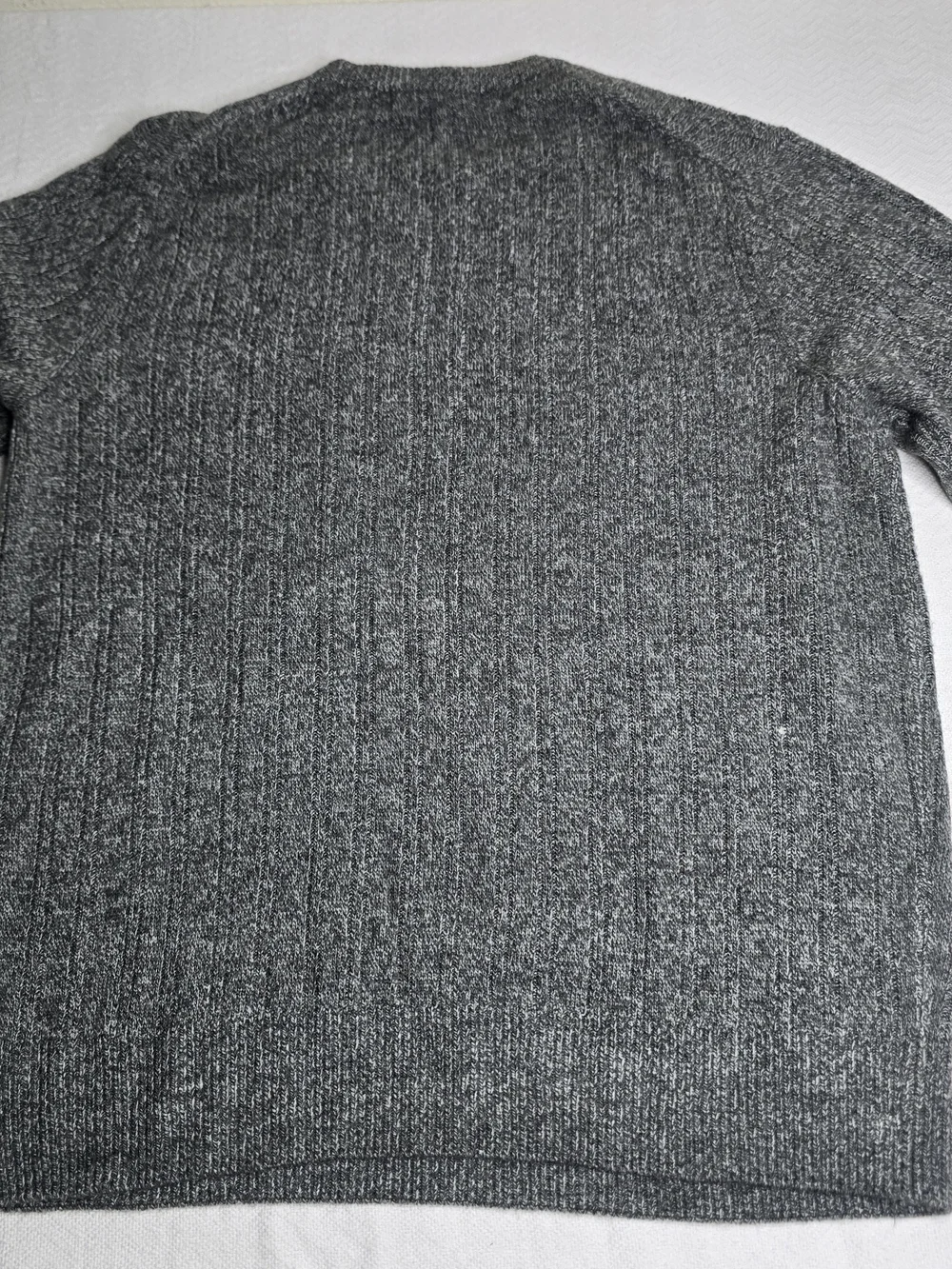Geoffrey Beene Men's Gray Cable Knit Sweater Size Large Crew Neck